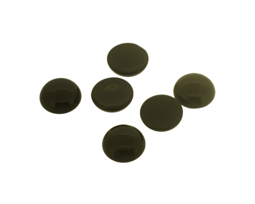 Cabuchão pedra ágata preta - 14 mm (3 peças) PO-233